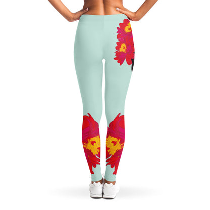 Frida Kahlo And Floral Print Women's Leggings