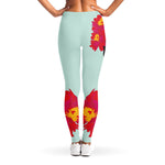 Frida Kahlo And Floral Print Women's Leggings