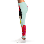 Frida Kahlo And Floral Print Women's Leggings