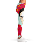 Frida Kahlo And Floral Print Women's Leggings
