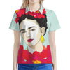 Frida Kahlo And Floral Print Women's Polo Shirt