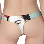 Frida Kahlo And Floral Print Women's Thong