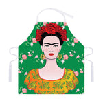 Frida Kahlo And Pink Floral Print Adjustable Apron