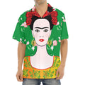 Frida Kahlo And Pink Floral Print Aloha Shirt