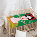 Frida Kahlo And Pink Floral Print Baby Crib Sheet
