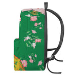 Frida Kahlo And Pink Floral Print Backpack