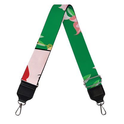 Frida Kahlo And Pink Floral Print Bag Strap