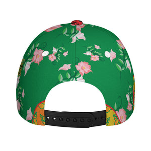 Frida Kahlo And Pink Floral Print Baseball Cap