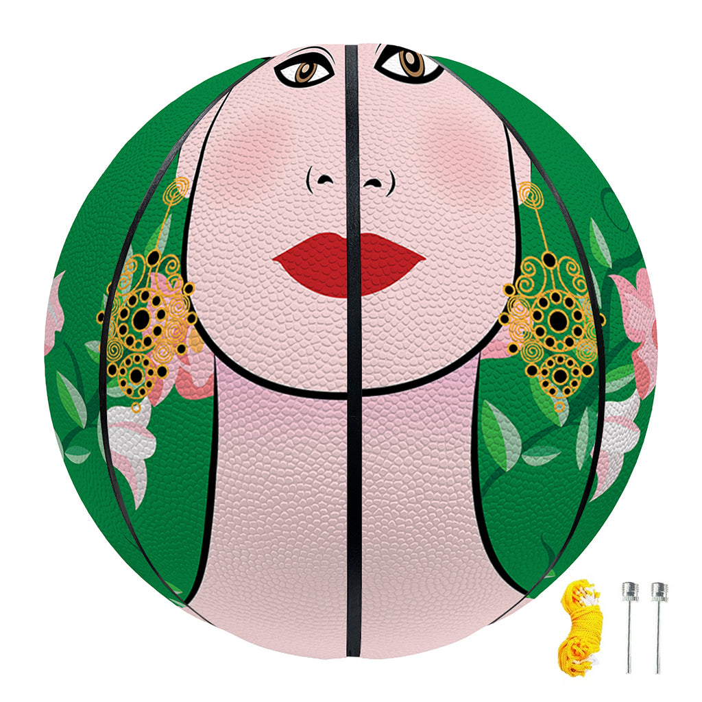 Frida Kahlo And Pink Floral Print Basketball