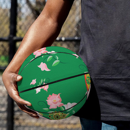 Frida Kahlo And Pink Floral Print Basketball