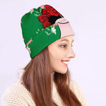Frida Kahlo And Pink Floral Print Beanie