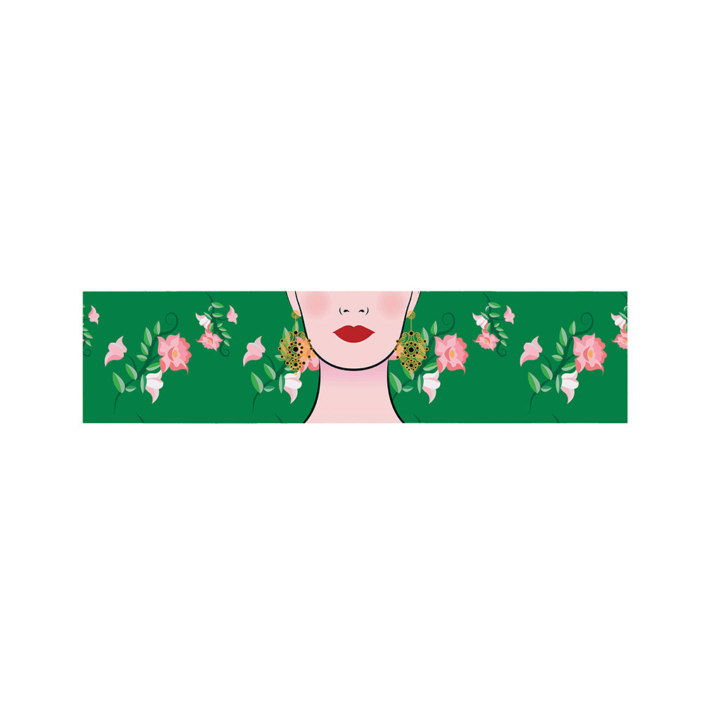 Frida Kahlo And Pink Floral Print Bed Runner