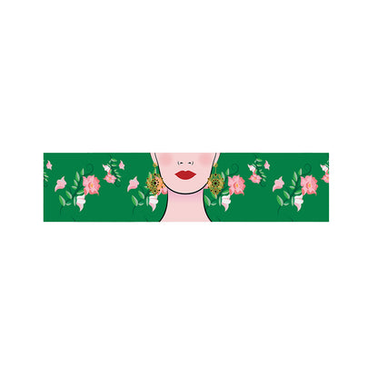 Frida Kahlo And Pink Floral Print Bed Runner