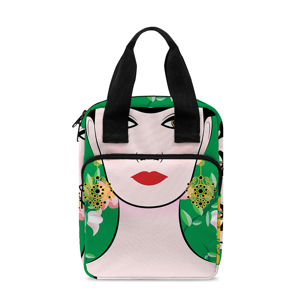 Frida Kahlo And Pink Floral Print Bible Tote Bag