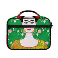 Frida Kahlo And Pink Floral Print Briefcase Bible Bag