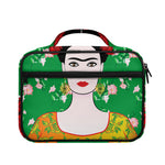 Frida Kahlo And Pink Floral Print Briefcase Bible Bag