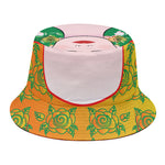 Frida Kahlo And Pink Floral Print Bucket Hat