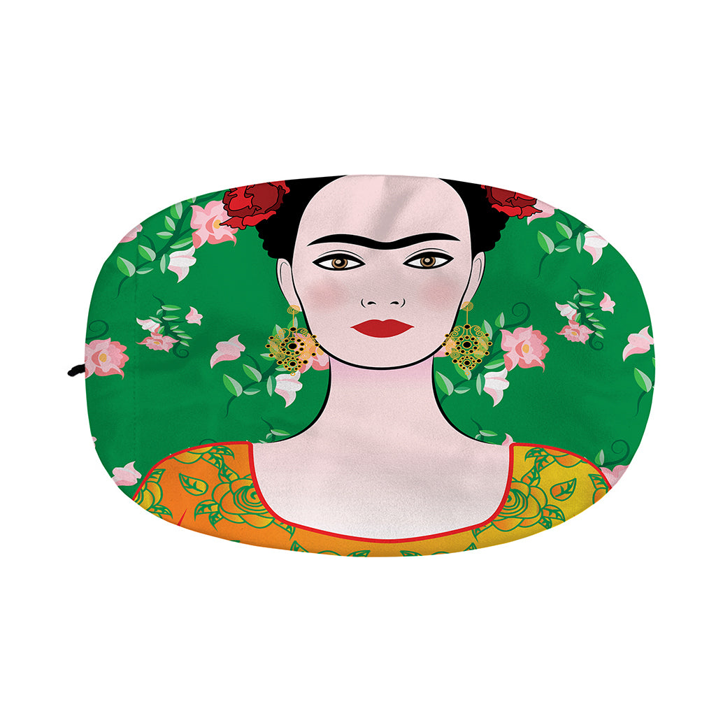 Frida Kahlo And Pink Floral Print Car Side Mirror Covers