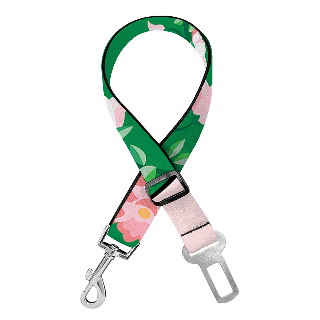 Frida Kahlo And Pink Floral Print Dog Seat Belt