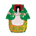 Frida Kahlo And Pink Floral Print Dog Zip Up Hoodie