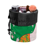 Frida Kahlo And Pink Floral Print Drawstring Makeup Bag