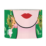 Frida Kahlo And Pink Floral Print Drum Lamp Shade