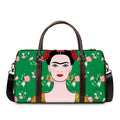 Frida Kahlo And Pink Floral Print Duffel Bag