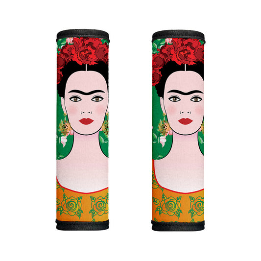 Frida Kahlo And Pink Floral Print Handle Covers