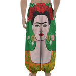 Frida Kahlo And Pink Floral Print Lantern Pants