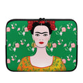 Frida Kahlo And Pink Floral Print Laptop Sleeve