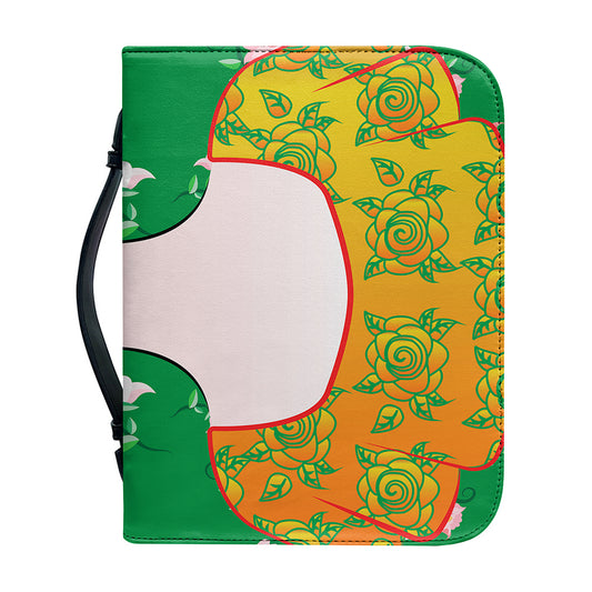 Frida Kahlo And Pink Floral Print Leather Bible Cover