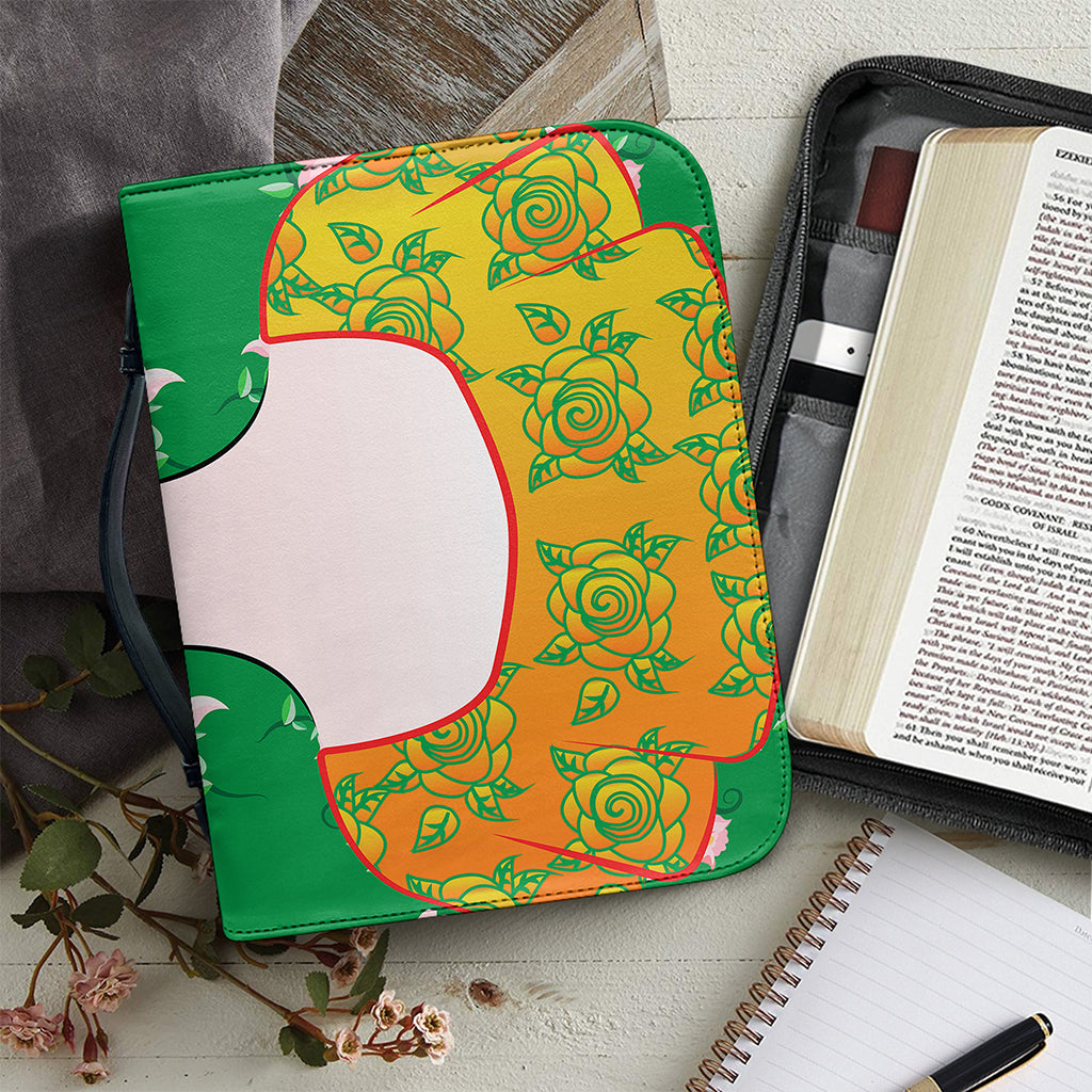 Frida Kahlo And Pink Floral Print Leather Bible Cover