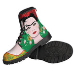 Frida Kahlo And Pink Floral Print Backpack