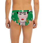 Frida Kahlo And Pink Floral Print Men's Briefs