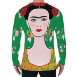 Frida Kahlo And Pink Floral Print Men's Long Sleeve T-Shirt