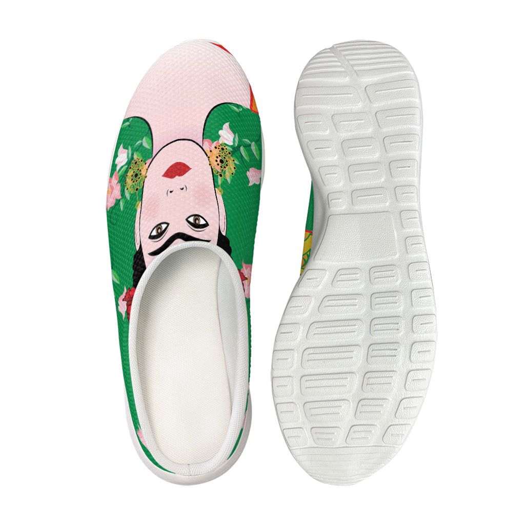 Frida Kahlo And Pink Floral Print Mesh Casual Shoes