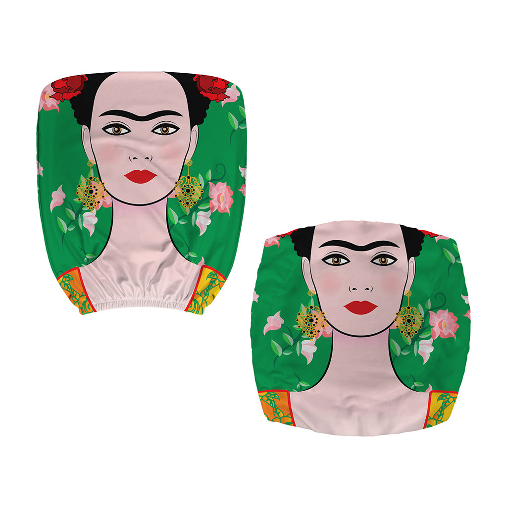 Frida Kahlo And Pink Floral Print Office Chair Cover