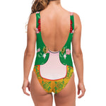 Frida Kahlo And Pink Floral Print One Piece Swimsuit