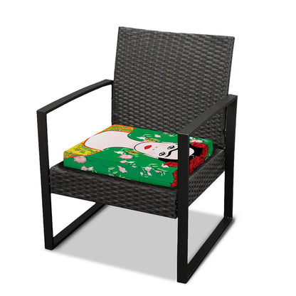 Frida Kahlo And Pink Floral Print Outdoor Seat Cushion Cover