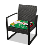 Frida Kahlo And Pink Floral Print Outdoor Seat Cushion Cover