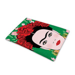 Frida Kahlo And Pink Floral Print Pet Cooling Mat Cover