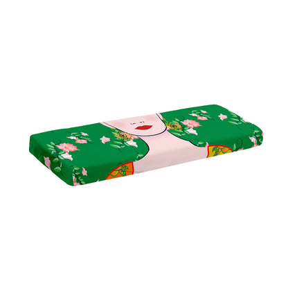 Frida Kahlo And Pink Floral Print Piano Keyboard Cover