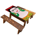 Frida Kahlo And Pink Floral Print Picnic Table Cover