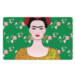 Frida Kahlo And Pink Floral Print Polyester Doormat