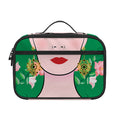 Frida Kahlo And Pink Floral Print Portable Lunch Bag