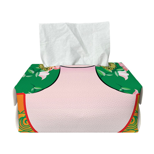 Frida Kahlo And Pink Floral Print Rectangle Tissue Box Cover