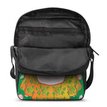 Frida Kahlo And Pink Floral Print Rectangular Crossbody Bag