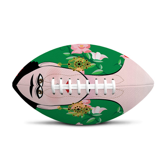 Frida Kahlo And Pink Floral Print Rugby Ball