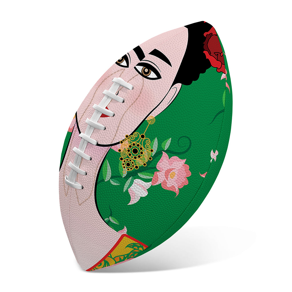 Frida Kahlo And Pink Floral Print Rugby Ball