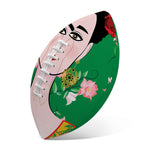 Frida Kahlo And Pink Floral Print Rugby Ball